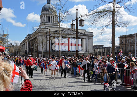 St.George's Day parade, Nottingham Foto Stock