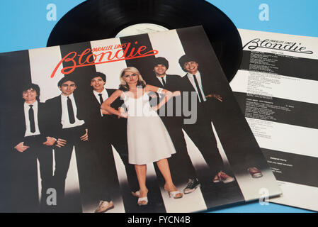 Linee Parellel album su vinile di Blondie con Debbie Harry con manicotto originale artwork Foto Stock