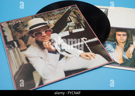 Greatest Hits album su vinile da Elton John con manicotto originale artwork Foto Stock