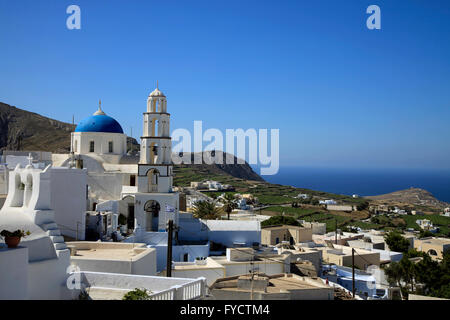 Pyrgos Village, Santorini, Grecia Foto Stock