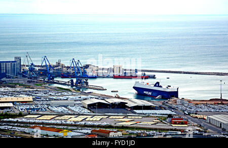 Vista aerea del porto di Sete Herault Linguadoca Rossiglione-Midi-Pirenei. Francia Foto Stock