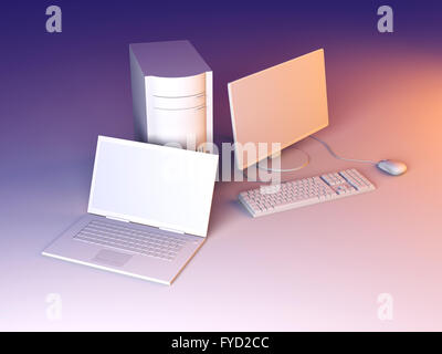 Di notebook e PC desktop Foto Stock