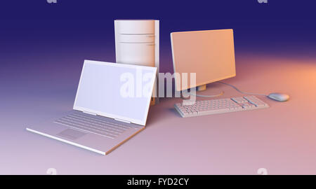 Di notebook e PC desktop Foto Stock