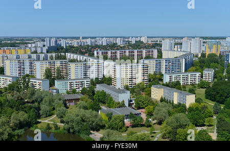 Wohnsiedlung, Marzahn di Berlino, Deutschland Foto Stock