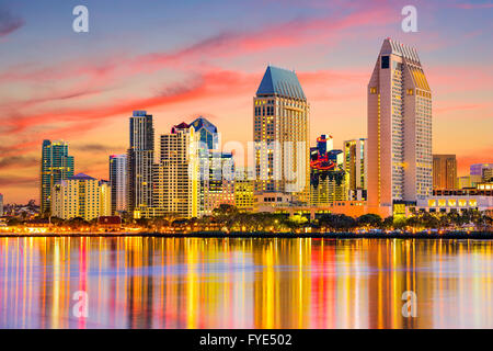 San Diego, California, Stati Uniti d'America skyline del centro. Foto Stock