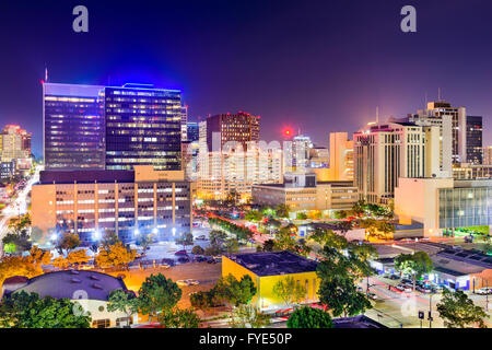 San Diego, California, Stati Uniti d'America downtown cityscape di notte. Foto Stock
