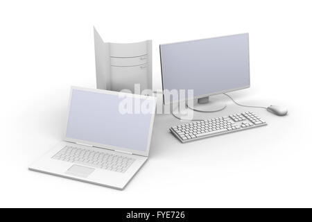 Di notebook e PC desktop Foto Stock