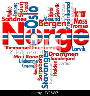 Io amo Norge (Norvegia) Foto Stock