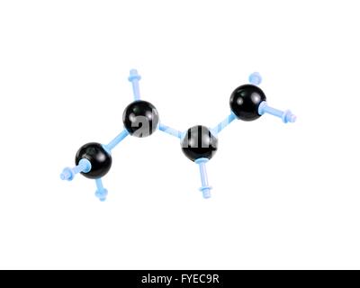 Una molecola isolata struttura contro uno sfondo bianco Foto Stock