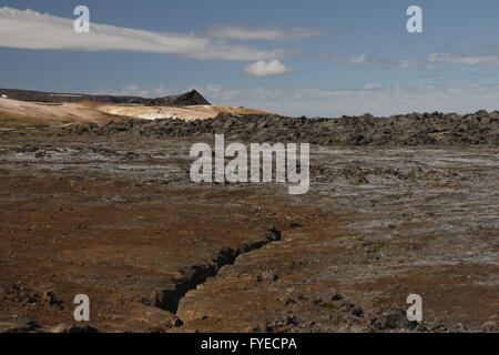 Krafla area vulcanica Foto Stock