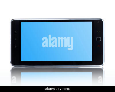Un tablet android isolata contro uno sfondo bianco Foto Stock