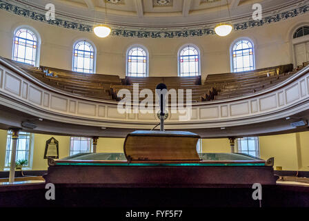 Vista dal pulpito. York Central Methodist Church, York, UK. Foto Stock