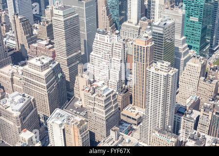Vista aerea di Manhattan, New York City, Stati Uniti d'America. Foto Stock