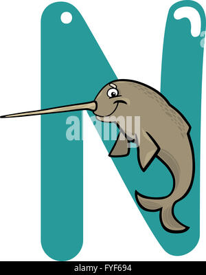 N per narwhal Foto Stock