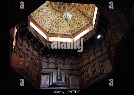 Decorazioni in Palazzo della Bahia. Marrakech Foto Stock