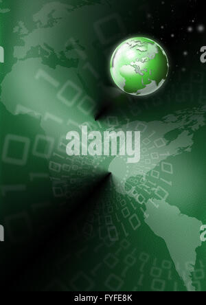 Il verde delle comunicazioni globali Foto Stock