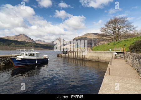 Inversnaid Pier Loch Lomond Highlands scozzesi Scotland Regno Unito Foto Stock