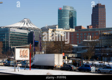 Hochhaeuser am Potsdamer Platz, Berlin-Tiergarten. Foto Stock