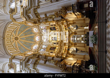 Cattedrale di Granada, Alcaicería de Granada, altare, vista interna, Granada, Andalusia Foto Stock