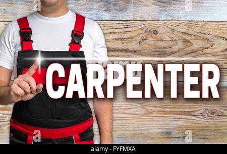 Carpenter il touchscreen è rappresentata dall'artigiano. Foto Stock