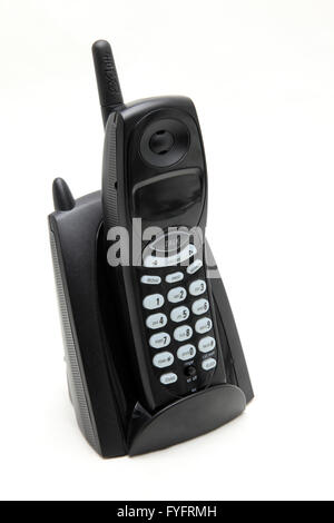 Cordless grigio telefono casa isolata su uno sfondo bianco Foto stock -  Alamy