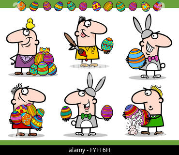 Temi pasqua serie cartoon illustrazione Foto Stock