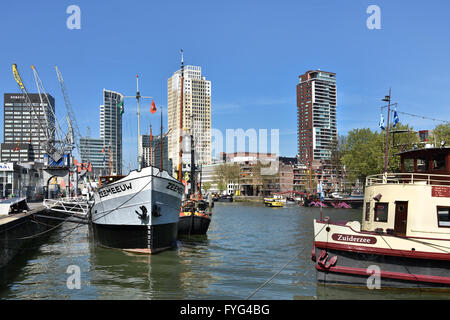 Il Museo Marittimo ( Leuvehaven ) Rotterdam Paesi Bassi olandese di Porto Vecchio Porto Foto Stock