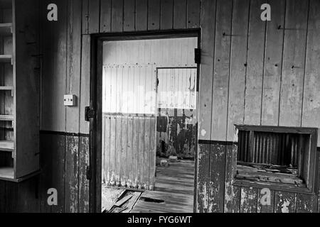 Caserme abbandonate, Dunree Museo Militare, Buncrana, Malin Penisola, County Donegal, Irlanda, Europa Foto Stock