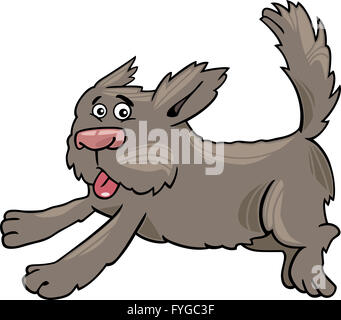 Esecuzione di shaggy dog cartoon illustrazione Foto Stock