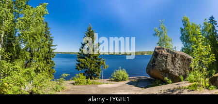 Vista del paesaggio in Monrepo in Vyborg Foto Stock