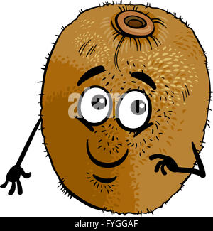 Funny kiwi cartoon illustrazione Foto Stock