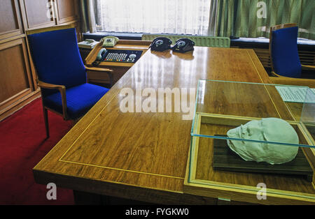 Desktop di Erich Mielke, Stasi Museum di Berlino Foto Stock