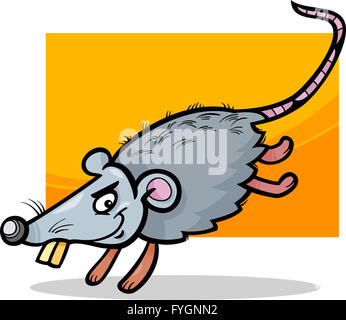 Di topo o di ratto illustrazione cartoon Foto Stock