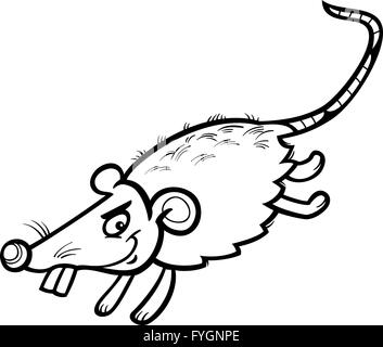 Topo o ratto cartoon pagina di colorazione Foto Stock
