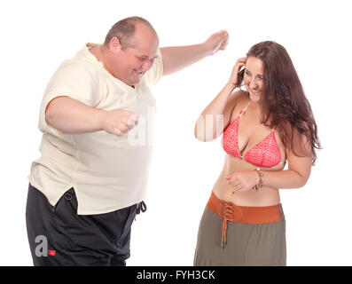 Giovani allegro giovane in abiti estivi, divertirsi Foto Stock