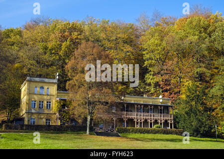 Villa Bellevue in Badepark, Bad Muskau, Germania Foto Stock