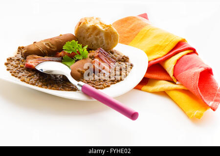 Zuppa di lenticchie Foto Stock