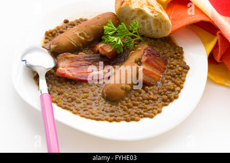 Zuppa di lenticchie Foto Stock