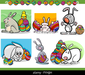 Temi pasqua serie cartoon illustrazione Foto Stock