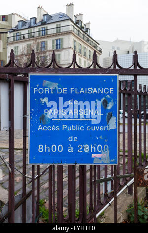 Port de l' Arsenal, Parigi, 2015 Foto Stock