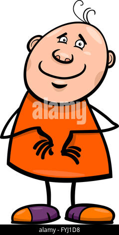 Funny uomo felice cartoon illustrazione Foto Stock