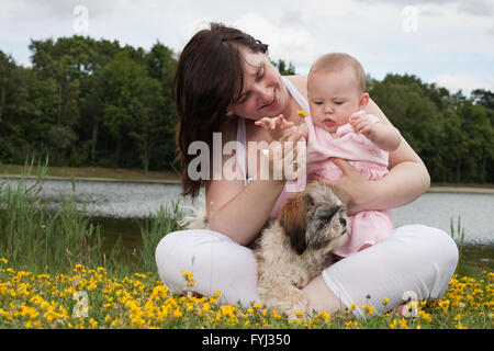 Qute piccolo famiglia Foto Stock