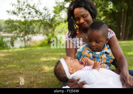 Famiglia africana Foto Stock