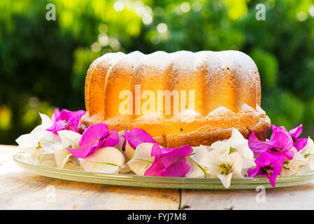 Gugelhupf torta sulla piastra Foto Stock