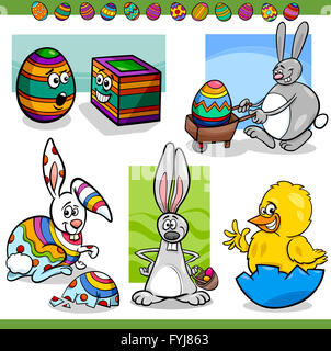 Temi pasqua serie cartoon illustrazione Foto Stock