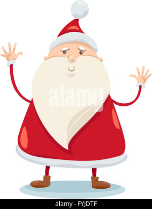 Carino santa claus cartoon illustrazione Foto Stock