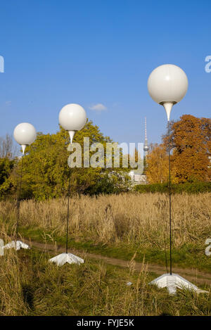 Lichtgrenze, installazione al 25. anniversario Foto Stock