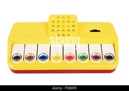 Bambino giocattolo musicale 80s del xx secolo, isolato Foto Stock