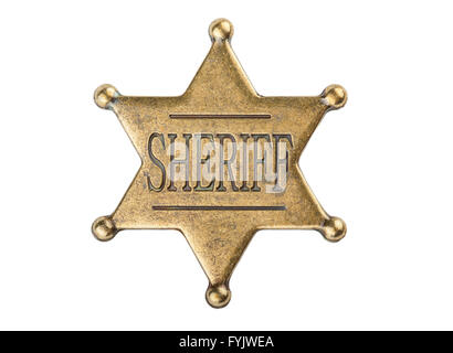 Vintage sheriff badge a stella Foto Stock