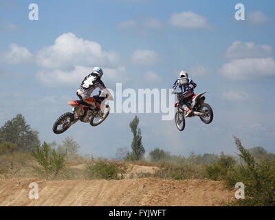 ARSENYEV, Russia - 30 ago: Rider partecipa al round di t Foto Stock